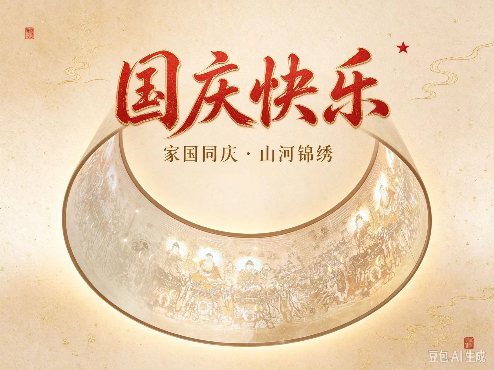 学员作品：国庆祝福图